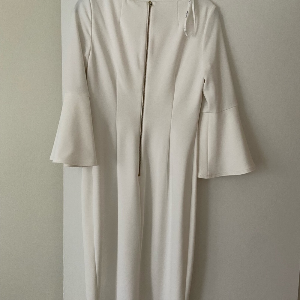 🚨 PRICE DROP 🚨 White Calvin Klein bodycon cocktail midi dress - Picture 8 of 8